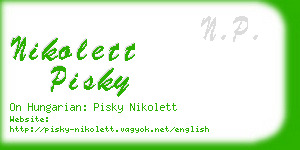 nikolett pisky business card